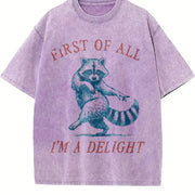 First of All vintage washed oversized T-shirt in Purple