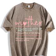For All Seasons for New Moms and Mothers Vintage Washed T-Shirt in Brown