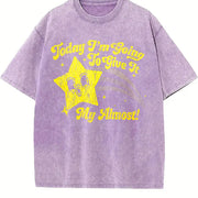 Today I'm Going to Give It My Almost Vintage Washed T-Shirt in Purple