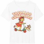 Toodaloo Cuntaroos Scooter Cotton T-Shirt in White