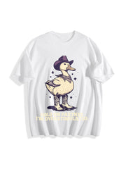 Hold on Partner I’m Overstimulated Unhinged Cotton T-Shirt in White