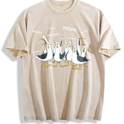 Mom Mom Mom Vintage Washed T-Shirt in Beige