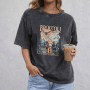 Onyx Storm Quest Squad Broccoli vintage washed oversized T-shirt in Black