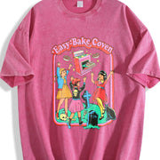 Easy Bake Coven Halloween Vintage Washed T-Shirt in Red