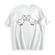 Goose Bumps Silly Goose Cotton T-Shirt in White