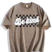 Cute Be Kind Teacher Kindness Vintage Washed T-Shirt in Brown