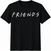 Friends Tv Shows Friends Trip Cotton T-Shirt in Black