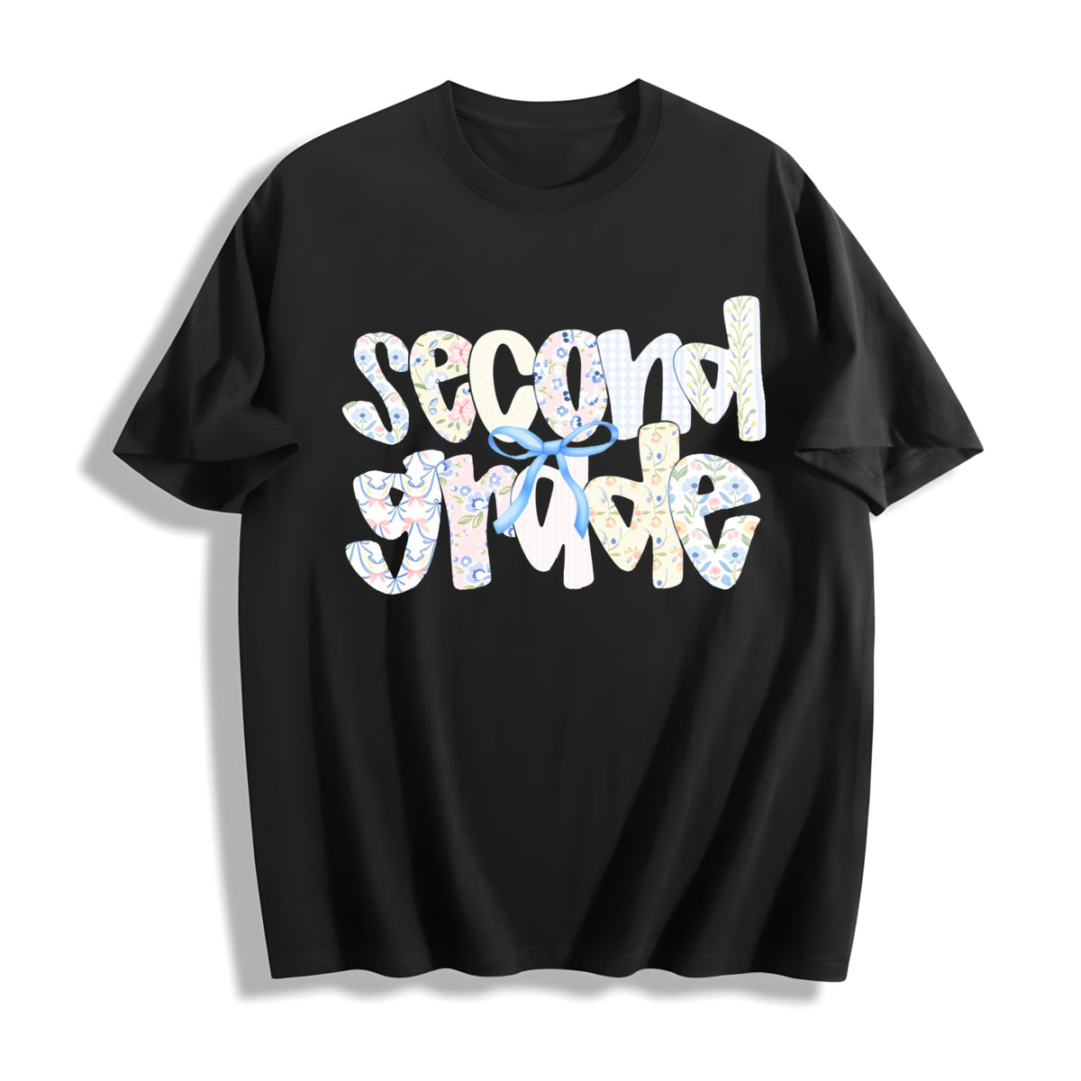Second Grade Teacher Cotton T-Shirt in Black