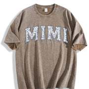 Toile Floral MIMI Cute MIMI Vintage Washed T-Shirt in Brown