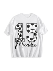 Custom Soccer Mom Cotton T-Shirt in White