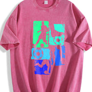 Soccer Collage Vintage Washed T-Shirt in Red