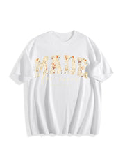 Bible Verse Cute Christian Cotton T-Shirt in White