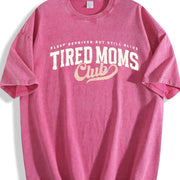 Tired Moms Club Vintage Washed T-Shirt in Red