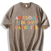 Awesome Like My Daughter Vintage Washed T-Shirt in Brown