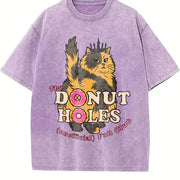 Donut Holes Fan Club Vintage Washed T-Shirt in Purple
