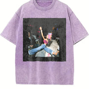 Party Doll Falling Vintage Washed T-Shirt in Purple