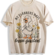 My Flabbers Have Been Gasted Vintage Washed T-Shirt in Beige