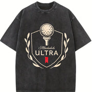 Michelob Ultra Golf Ball Wash Distressed Vintage Washed T-Shirt in Black