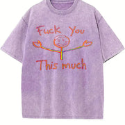 Fuck You This Much Vintage Washed T-Shirt in Purple