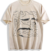 Dolphins ®Ocean 90s Vintage Washed T-Shirt in Beige