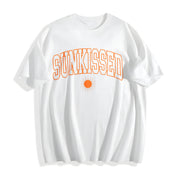 Sunkissed Embroidered Cotton T-Shirt in White
