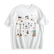 Silly Goose Photographer Cotton T-Shirt in White