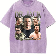 Dr. Jack Abb0t the Pittt Vintage Washed T-Shirt in Purple