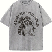 I’m Gonna Be the Whole Problem Vintage Washed T-Shirt in Gray