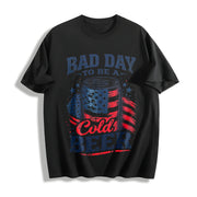It’s a Bad Day to Be a Cold Beer Cotton T-Shirt in Black