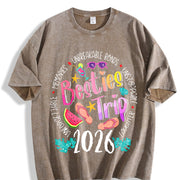 Coastal Granddaughter Vibes Sun-faded Broken-in Feel Vintage Washed T-Shirt in Brown