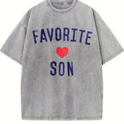 Favorite Son Vintage Washed T-Shirt in Gray