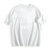 Awesome Like My Dad Cotton T-Shirt in White