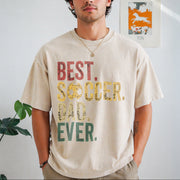 Soccer Dad Father and Son Soccer Vintage Washed T-Shirt in Beige