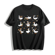 Silly Goose Softball Cotton T-Shirt in Black