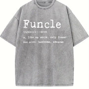 Funcle Definition Uncle Family Novelty Classic Uncle Vintage Washed T-Shirt in Gray