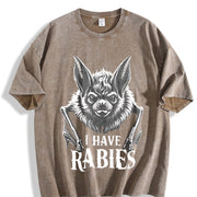I Have Rabies 90s Vintage Washed T-Shirt in Brown
