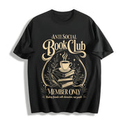 Anti Social Book Club Cotton T-Shirt in Black