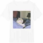 Hamster Reading Hamster Lover Pet Owner Cotton T-Shirt in White