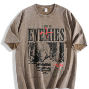 Thorfinn Vinland Saga Anime vintage washed oversized T-shirt in Brown