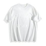 Get Off My Lawn Sarcastic Mowed Yard Warning Joke Novelty Cotton T-Shirt in White