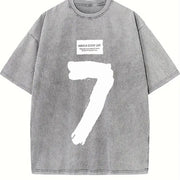 For Formal Urban Distressed Enthusiasts Vintage Washed T-Shirt in Gray