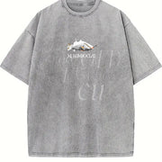 Bomboclat Fish Meme Vintage Washed T-Shirt in Gray