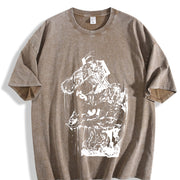 Chainsaw Man Denji Vintage Washed T-Shirt in Brown