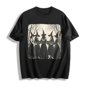 Girls Will Be Girls Halloween Witches Cotton T-Shirt in Black
