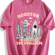 I Might Be the Problem Vintage Washed T-Shirt in Red