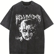 Hellraiser Horror Tank Vintage Washed T-Shirt in Black