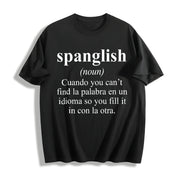 Short-sleeved Round-neck with a Mexican Cotton T-Shirt in Black