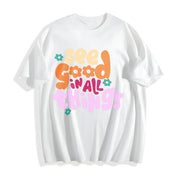 230gsm Blouse Cotton T-Shirt in White