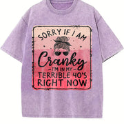 Relaxing and Sorry If IM a Bit Impatient IM Going Through Vintage Washed T-Shirt in Purple