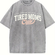 Tired Moms Club Vintage Washed T-Shirt in Gray